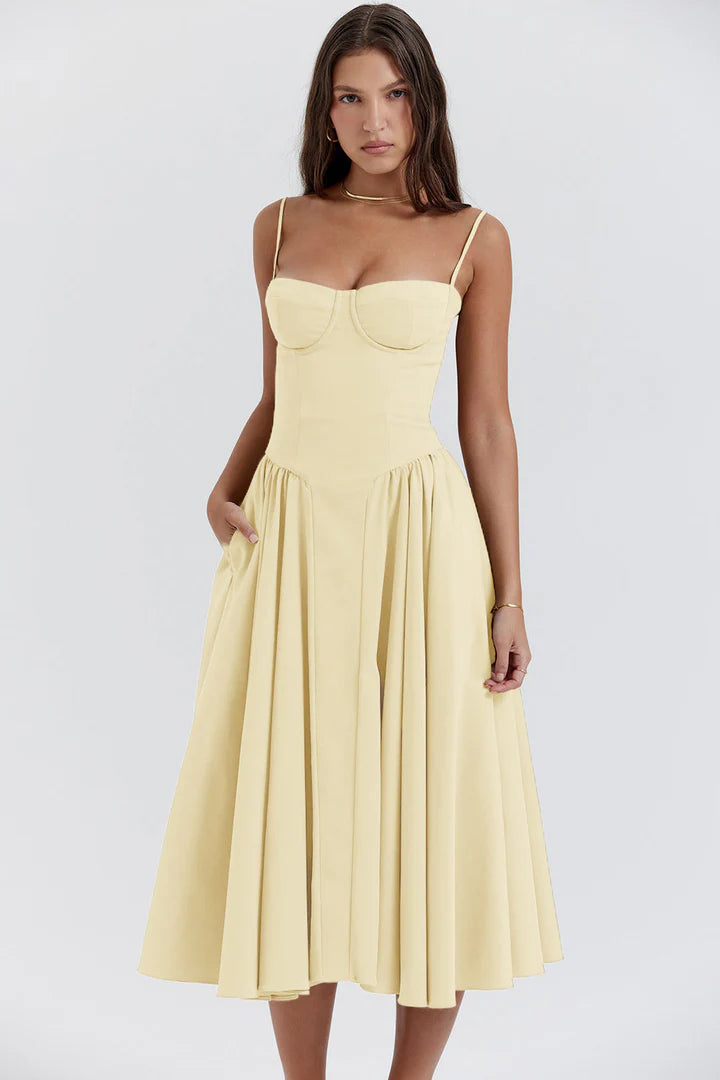 ✨ Kiki - Retro Midi Elbise ile Zamansız Şıklık!