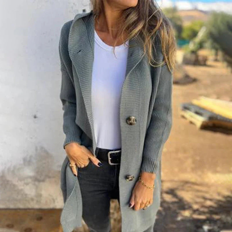 Lalila - Kapüşonlu Triko Hırka