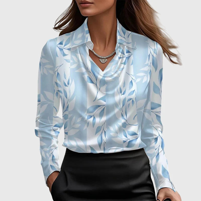 Sylvie | Lüks parlaklığa sahip, pile yakalı bluz