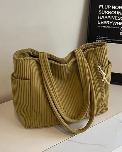 Tilda | Şık Kordon Detaylı Ribanlı Tote Çanta