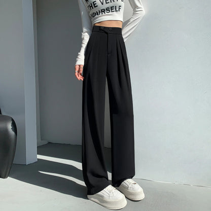 Beyaz Minimalist Yüksek Bel Geniş Paça Pantolon